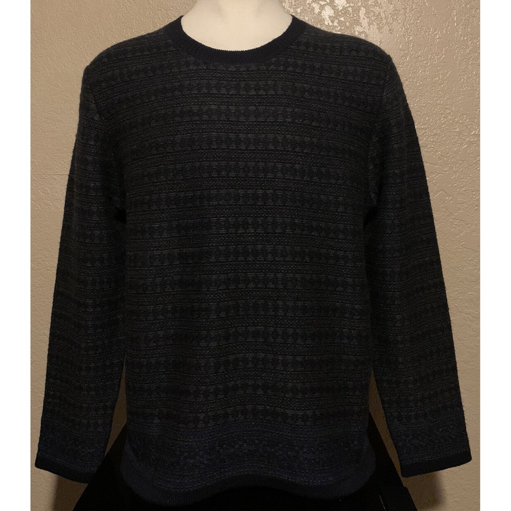NEW Magaschoni Man Men's Size Large Wool Yak Blend Grey Crew Neck Sweater L $298